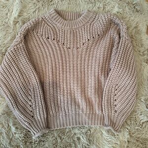 Brown knit chunky sweater